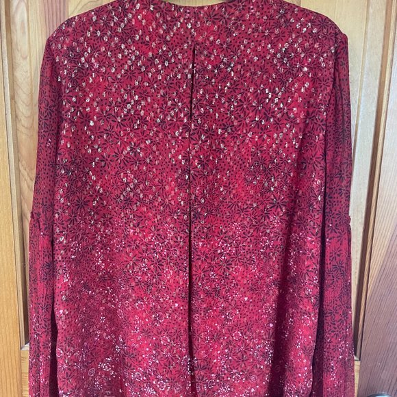 Elie Tahari boho chic silk blouse - Picture 3 of 5